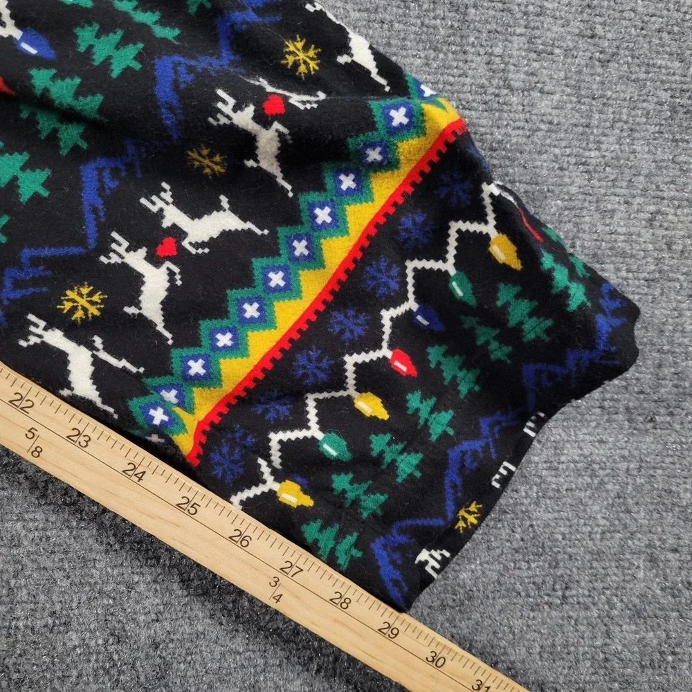 Hanna Andersson Fleece Pants Girls Medium Multicolor Fair Isle Christmas Pajamas